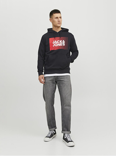 Duks për meshkuj Jack&Jones JJECORP Standard Fit, i zi