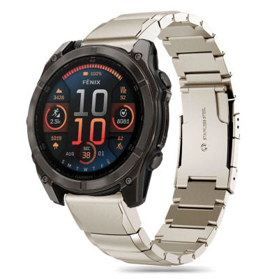 Rrip çeliku Tech-Protect SteelBand për Garmin Fenix 5X 6X 7X 8 51mm, inox, argjend