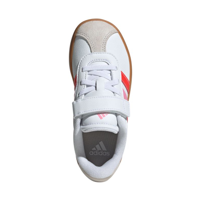 Atlete për kalamaj Adidas VL Court 3.0 Jr JH6318, lëkurë natyrale, mbyllje me shirit ngjitës, të bardha