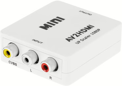 Adapter video Roger MINI AV2HDMI, RCA në HDMI, 1080p, i bardhë