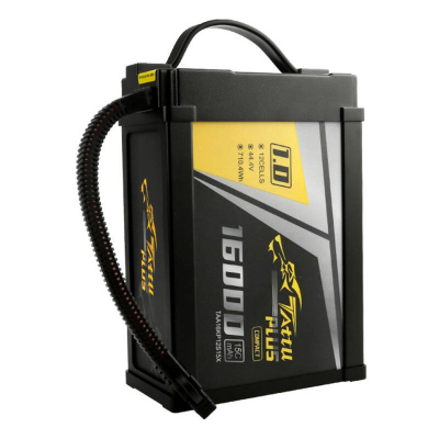 Bateri LiPo Tattu Plus 1.0 Compact, 16000mAh, 44.4V 12S, e zezë