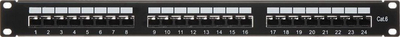 Panel shpërndarës Delta, 24x RJ-45, Angle 6