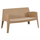Divan i jashtëm SLEEK HM6366.03, 2 ulëse, polipropilen, cappuccino