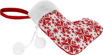 Çorape varëse zbukuruese Saska Christmas, 16x19cm, e bardhë