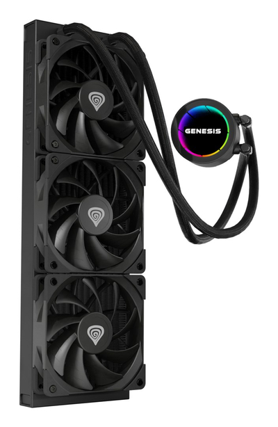 Ftohës uji për procesor Genesis Hydria 360 NLG-2320, radiator 360 mm, ARGB, i zi