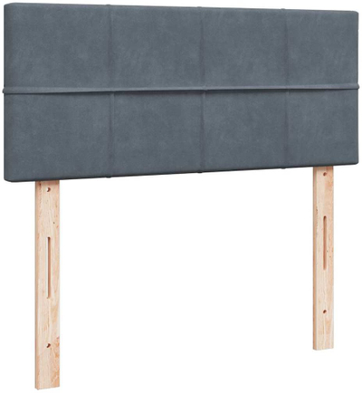 Shtrat me hapësirë magazinimi VidaXL Pouf, 100x200 cm, velvet, gri e errët