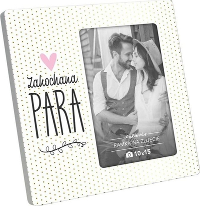 Kornizë foto Frame Moments RM-056 Loving Couple, 10x15cm, MDF, e bardhë me pika
