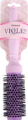 Furçë flokësh Donegal Brush Pastel Violet 1295, qeramike, 34mm, vjollcë pastel
