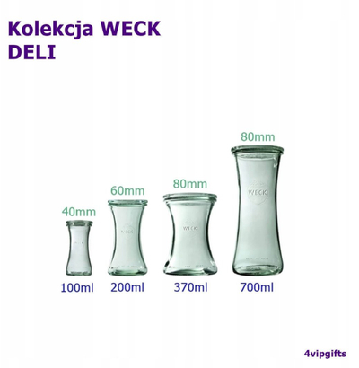 Set kavanozash Westmark Delicacy, 200 ml, 6 copë, qelq transparent