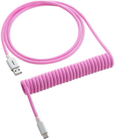 Kabllo spirale CableMod Classic, USB-C/USB-A, 1,5m, rozë