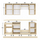 Set kuzhine Melaminë, anthracite + banak “mermer” beige, 200×47×84,8 cm (HM2470.11), bezhë