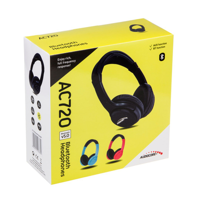 Kufje Audiocore AC720 R, Wireless, të zeza