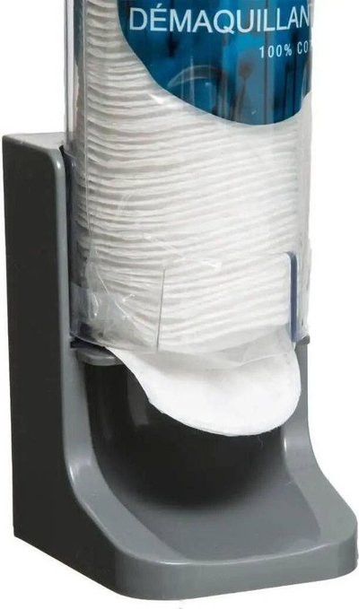 Dispenser për pambukë kozmetikë Home, montim në mur, plastikë, transparent