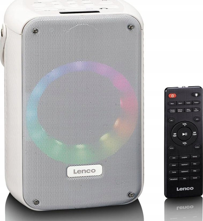 Kuti karaoke Lenco BTC-060, 20W, Bluetooth 5.2, e bardhë