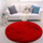 Tapet rrumbullak Strado Shaggy Round, 160 cm, poliestër, i kuq