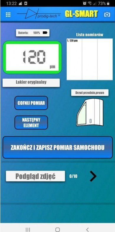 Matës trashësie boje Prodig GL-SMART-8, profesional, për automjete