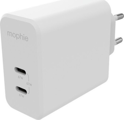 Karikues Mophie MPH055, 2x USB-C, 67W, i bardhë