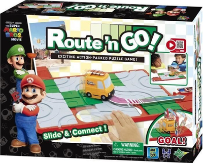 Lojë tavoline The Super Mario Bros Route n Go Puzzle, për kalamaj 5+, shumëngjyrëshe
