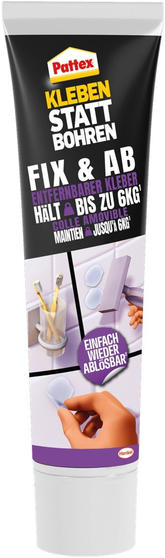Ngjitës montimi Pattex FIX AB, transparent, tub 44 g
