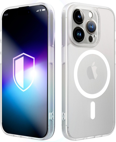 Maskë telefoni 3MK Misty MagCase, për iPhone 14 Pro, MagSafe, e bardhë transparente