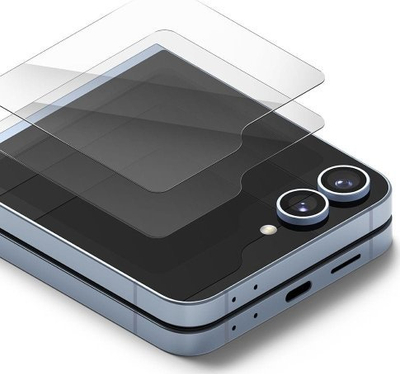 Xham mbrojtës Ringke për Galaxy Z Flip 6 Cover Display, 9H, 2 copë, transparent