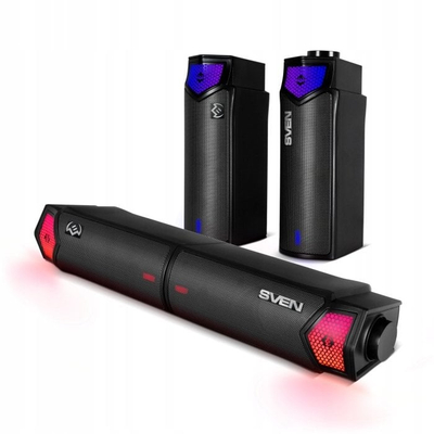 Компјутерски звучник Sven Soundbar Mini SB-G1450, USB, RGB осветлување, црн