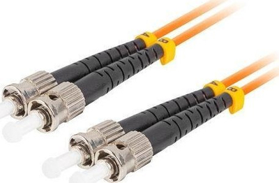 Kabllo optike Lanberg Patchcord MM ST UPC ST UPC, duplex, 10m, portokalli