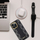 Mbulesë DKNY për iPhone 14 Pro Max, MagSafe, lëkurë, e zezë