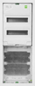Panel shpërndarës modular Scame MSF Twin RP 2x12, IP30, për mur, i bardhë