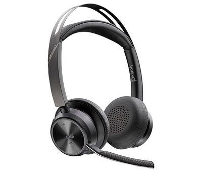 Слушалки без кабел Poly Voyager Focus 2, Microsoft Teams, USB C со станица за полнење, црна