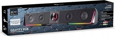 Soundbar SPEEDLINK GRAVITY RGB, stereo, për kompjuter, i zi