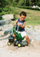 Lodër eskavator Rolly Toys John Deere, vetëlëvizës, plastikë, jeshil