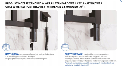 Rezistencë elektrike Instal Projekt Hot2 HOTS-03C1U, 300 W, IP44, e bardhë