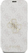 Këllëf libri Guess GUBKP16S4GMGPI për iPhone 16 6.1", me suport, i bardhë