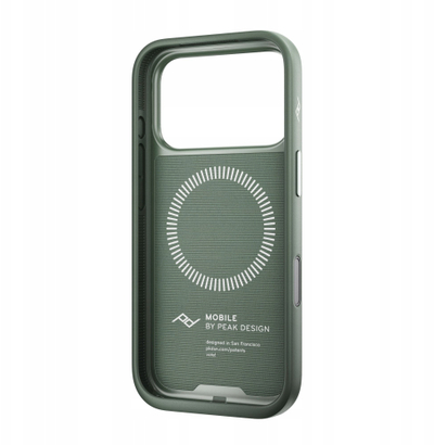 Futrollë telefoni Peak Design Everyday Case për iPhone 17 Pro, mbrojtje SlimLink MagSafe, jeshile