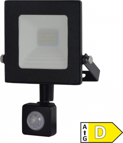 Prozhektor LED 10W, 1400 lm, IP65, 4000K, me sensor, i zi