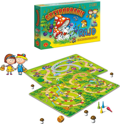 Loja tavoline Alexander Mushroom Picking Car Rally, 2 në 1, për fëmijë