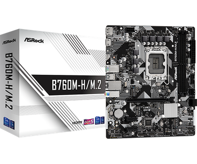Platë amë Asrock B760M H M.2, Intel B760, DDR5, LGA 1700
