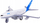 Lodër avion pasagjerësh Civil Aviation 1210, me mekanizëm pull back, metal edhe plastikë, gri me të bardhë