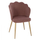 Karrige velvet + metal 48×48×85 cm (HM8737.02), rozë/ ari