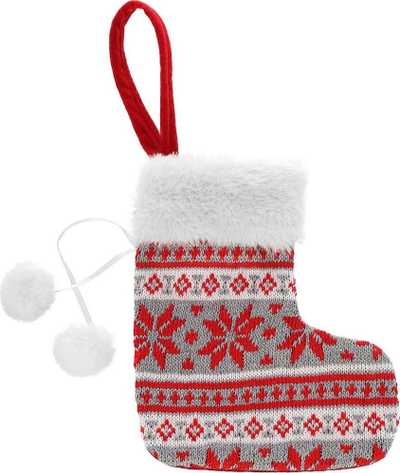 Varëse dekorative Saska Garden Gift Sock, 16x19cm, poliester, gri