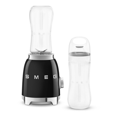 Blender personal mini SMEG PBF01BLEU, 300 W, 2 shpejtësi, 2 shishe, i zi