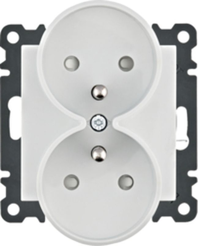 Fole e dyfishtë Lumina Hager Polo, 16A / 250VAC WL1340, e bardhë 