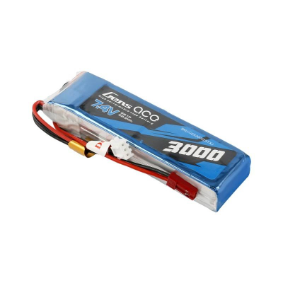 Bateri Li-Po Gens Ace G2S3000-TX, 2S 7.4V, 3000mAh, blu