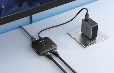 Ndërrues HDMI UGREEN 2.1, 2 në 1, 8K 60Hz, 4K 120Hz, i zi