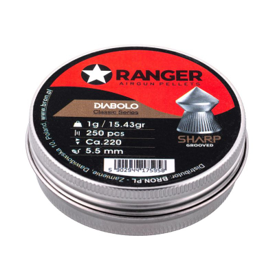 Fishekë ajri Ranger Diabolo Classic Sharp, 5.5 mm, 1 g, 250 copë