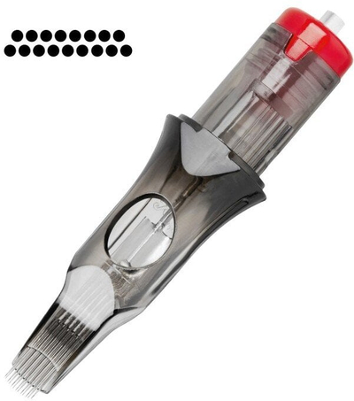 Патрон за тетовирање Ел Картел V2 17RM Long Taper, 0.35mm, сет 10 парчиња, проѕирен