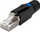 Мрежен адаптер KOMOS RJ45 CAT 6a, штекер на кабел со отворен крај, цинк