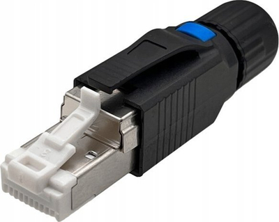 Мрежен адаптер KOMOS RJ45 CAT 6a, штекер на кабел со отворен крај, цинк