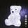 Arushë dekorative Luminous Sitting Bear, me drita LED, për Krishtlindje, e bardhë